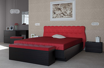 (Български) Легло с тапицирана табла МАРКИЗА | Мебели МОБ