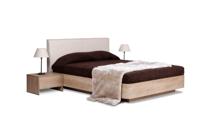 (Български) Легло със заоблени ръбове Бианка + Мемори матрак Anatomic Visco 18cm