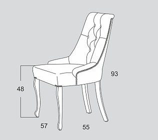 (Български) Трапезен стол – кресло “Лукс’ – с подлакътник