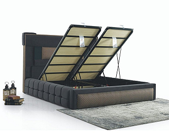 Луксозно тапициранo легло Vuitton с матрак Vuitton 35 cm.